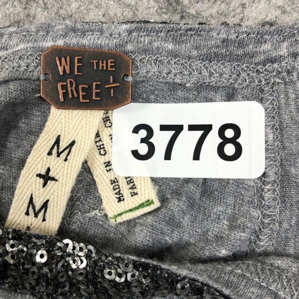 NWT Free People Universe Crystal Arrow Tank Top Womens Medium Heather Gray Ombre - Picture 16 of 16